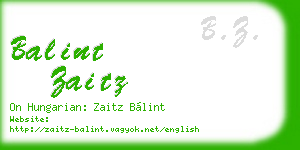 balint zaitz business card